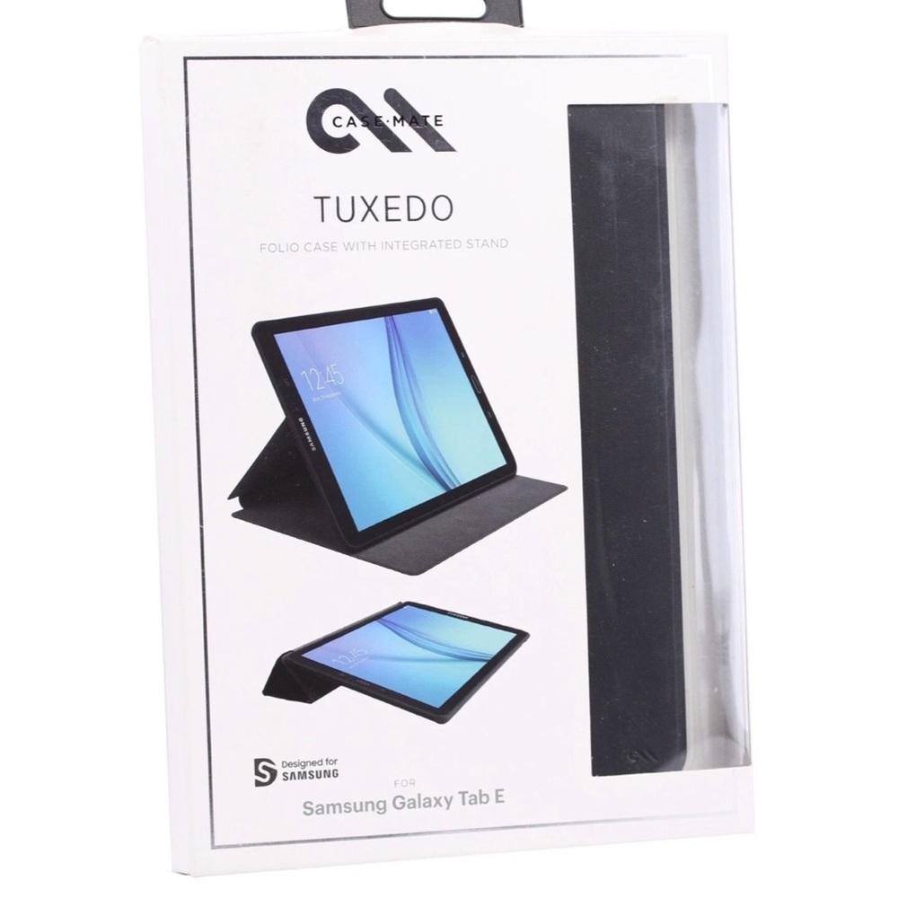 Case-Mate Tuxedo Folio Case for Samsung Galaxy Tab E - Black